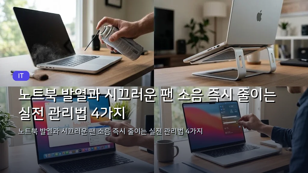 노트북 발열과 시끄러운 팬 소음 즉시 줄이는 실전 관리법 4가지 - 대표 이미지