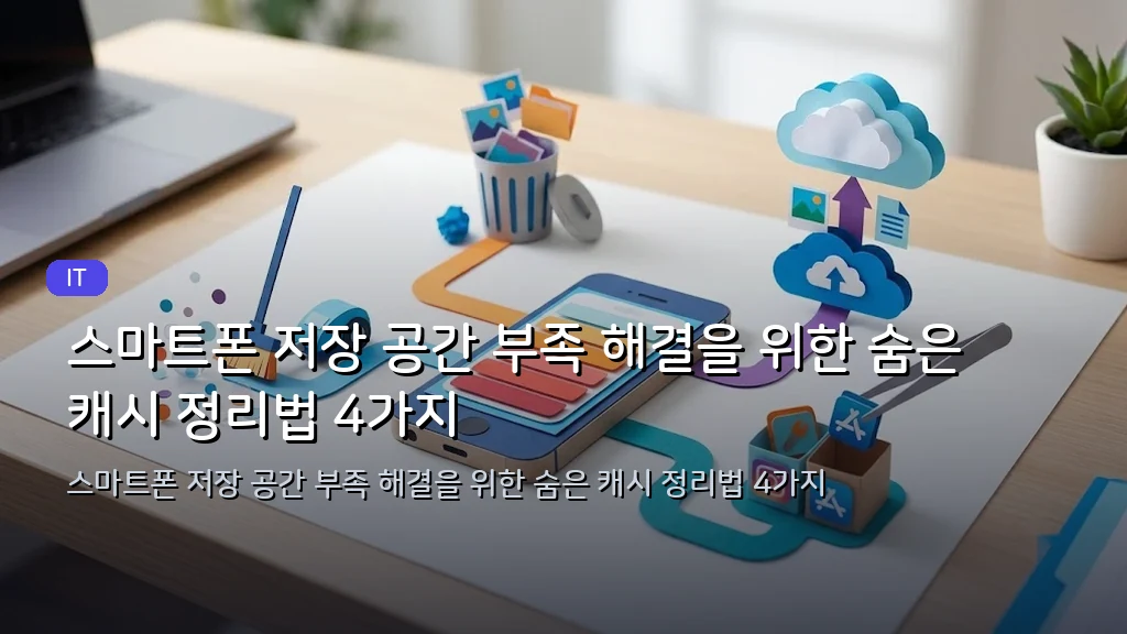 스마트폰 저장 공간 부족 해결을 위한 숨은 캐시 정리법 4가지 - 대표 이미지