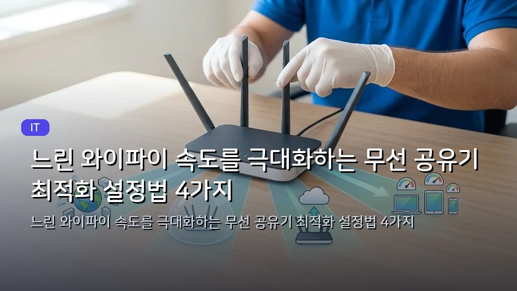 느린 와이파이 속도를 극대화하는 무선 공유기 최적화 설정법 4가지 - 대표 이미지