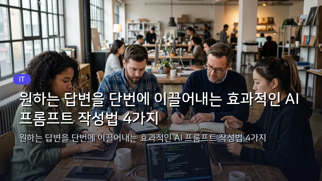 원하는 답변을 단번에 이끌어내는 효과적인 AI 프롬프트 작성법 4가지 - 대표 이미지