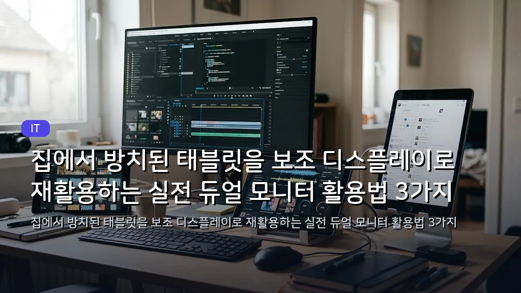 집에서 방치된 태블릿을 보조 디스플레이로 재활용하는 실전 듀얼 모니터 활용법 3가지 - 대표 이미지