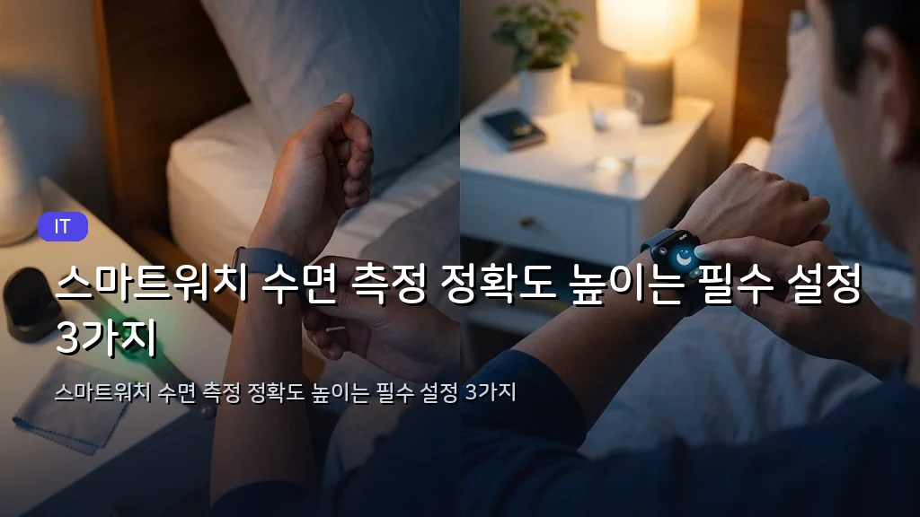 스마트워치 수면 측정 정확도 높이는 필수 설정 3가지 - 대표 이미지