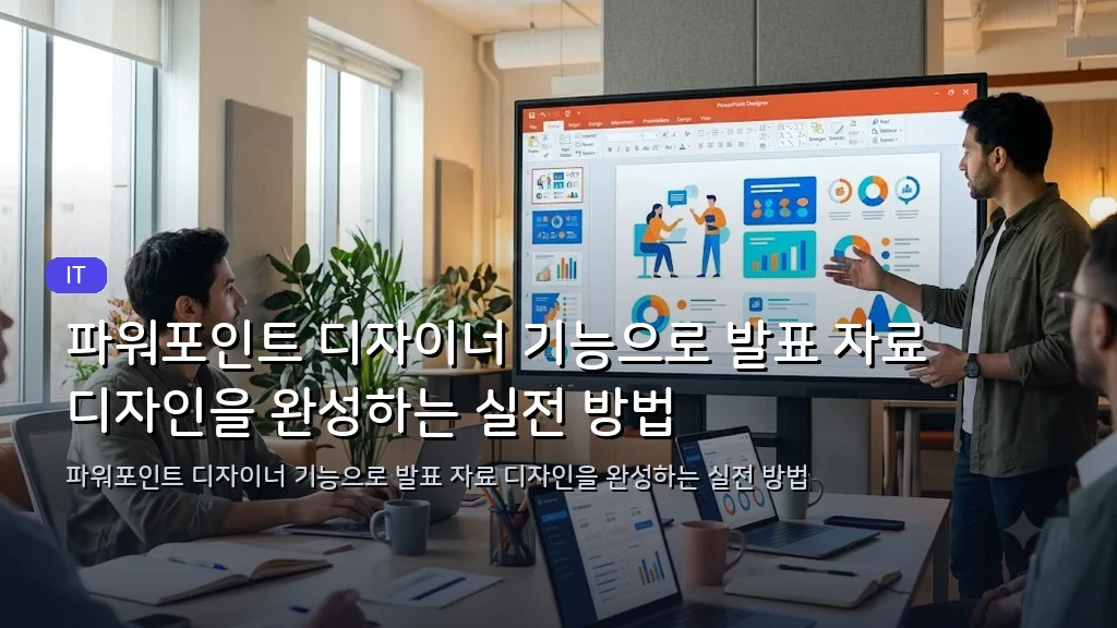 파워포인트 디자이너 기능으로 발표 자료 디자인을 완성하는 실전 방법