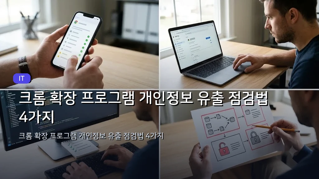 크롬 확장 프로그램 개인정보 유출 점검법 4가지 - 대표 이미지