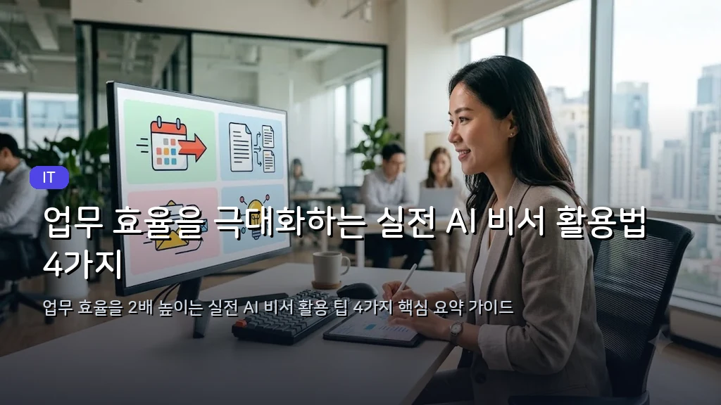 업무 효율을 극대화하는 실전 AI 비서 활용법 4가지 - 대표 이미지