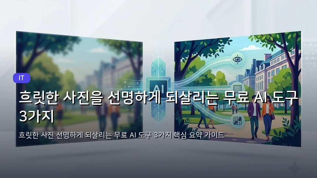 흐릿한 사진을 선명하게 되살리는 무료 AI 도구 3가지 - 대표 이미지