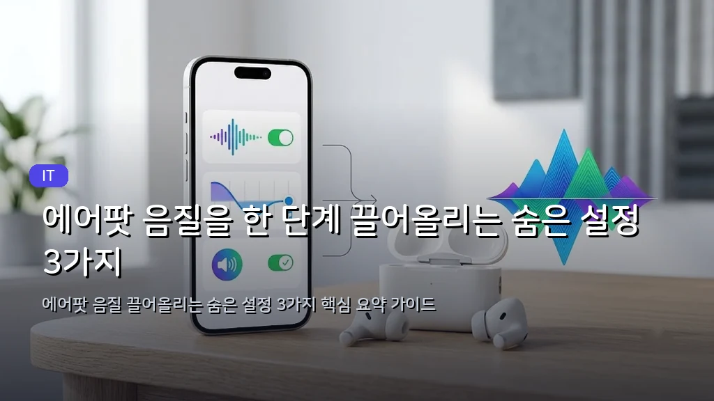 에어팟 음질을 한 단계 끌어올리는 숨은 설정 3가지 - 대표 이미지