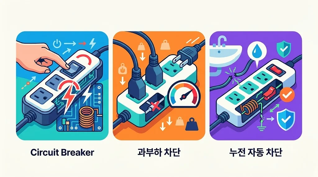 과부하 및 누전 자동 차단 스위치 탑재 여부