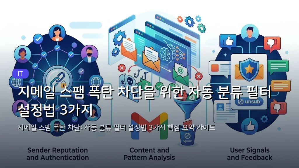 지메일 스팸 폭탄 차단을 위한 자동 분류 필터 설정법 3가지 - 대표 이미지