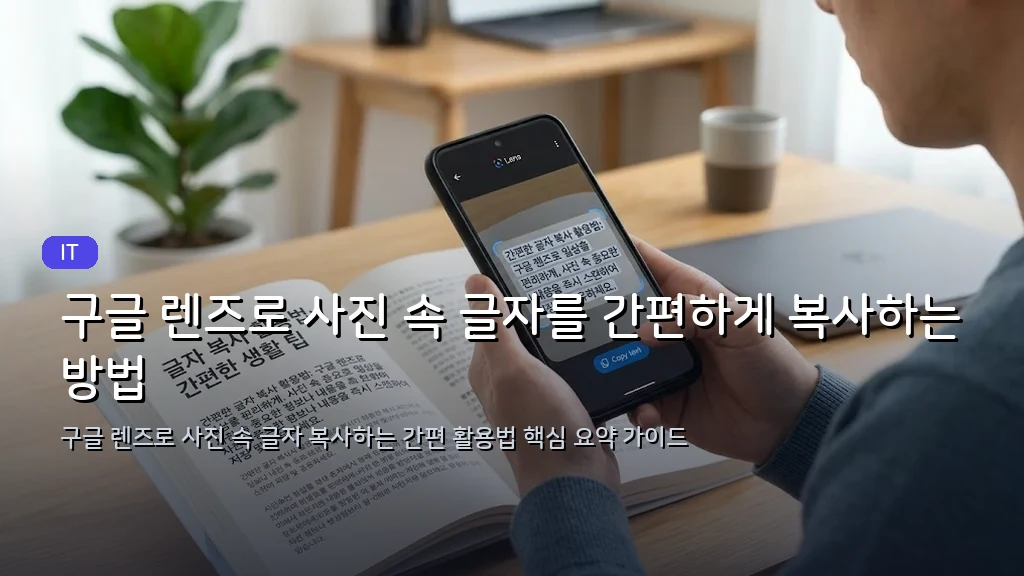 구글 렌즈로 사진 속 글자를 간편하게 복사하는 방법