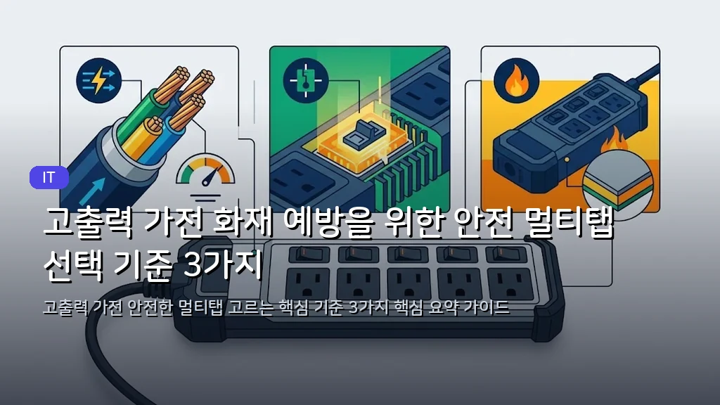 고출력 가전 화재 예방을 위한 안전 멀티탭 선택 기준 3가지 - 대표 이미지
