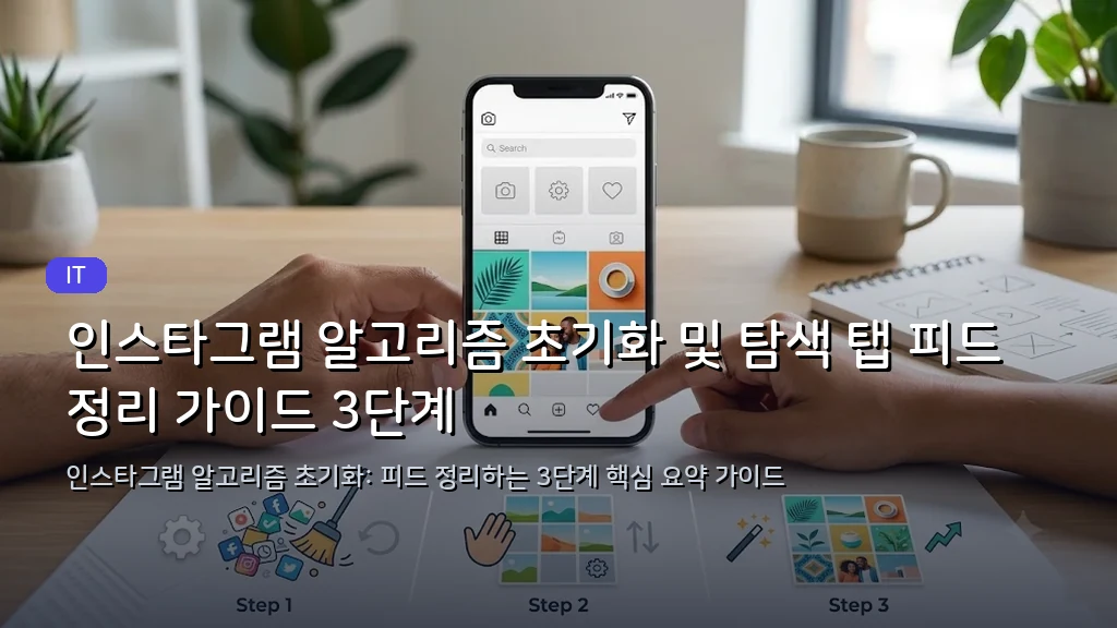 인스타그램 알고리즘 초기화 및 탐색 탭 피드 정리 가이드 3단계 - 대표 이미지