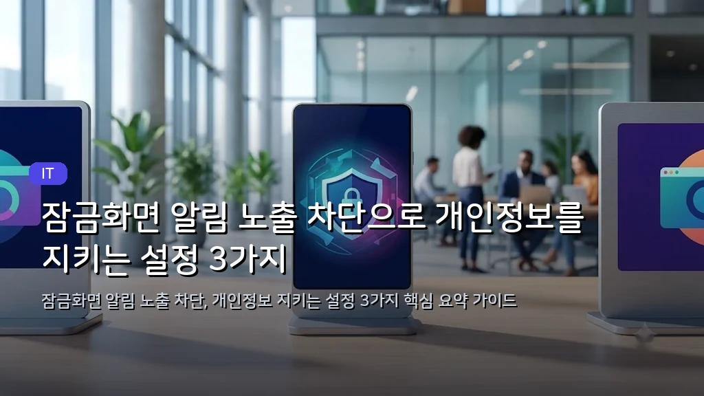 잠금화면 알림 노출 차단으로 개인정보를 지키는 설정 3가지 - 대표 이미지