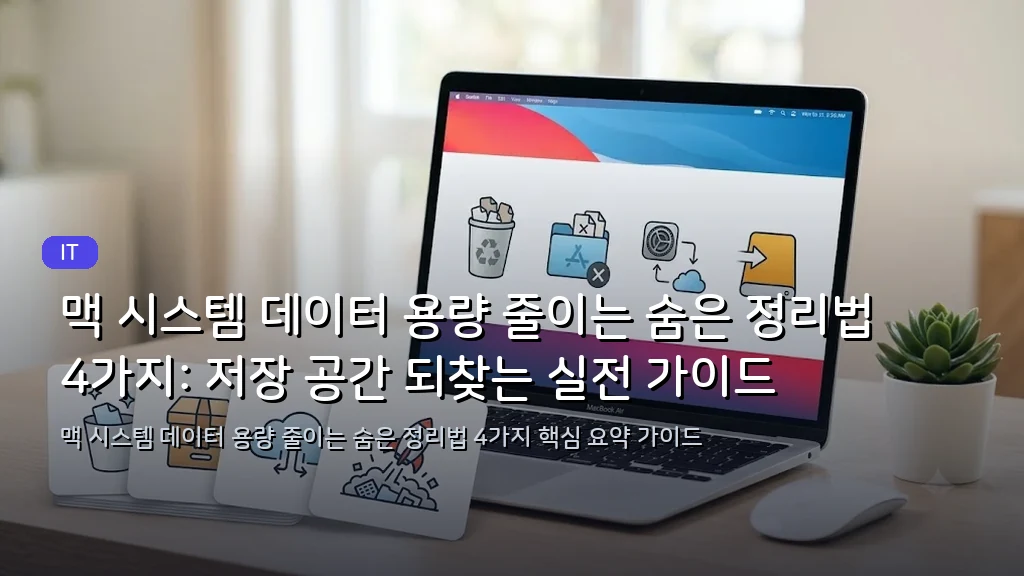 맥 시스템 데이터 용량 줄이는 숨은 정리법 4가지: 저장 공간 되찾는 실전 가이드 - 대표 이미지