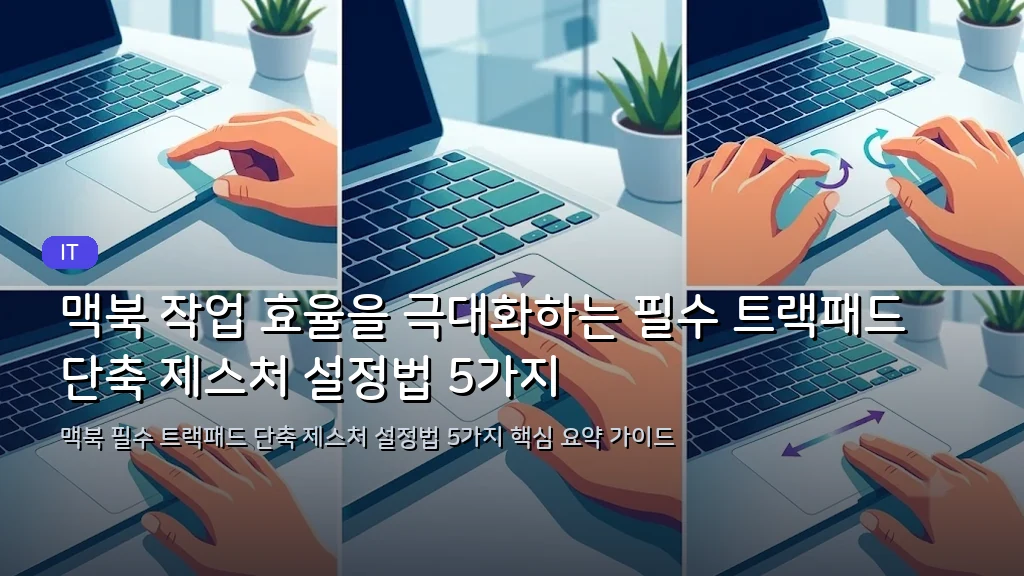 맥북 작업 효율을 극대화하는 필수 트랙패드 단축 제스처 설정법 5가지 - 대표 이미지