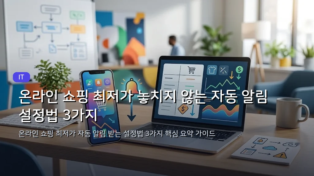 온라인 쇼핑 최저가 놓치지 않는 자동 알림 설정법 3가지
