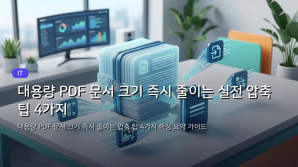 대용량 PDF 문서 크기 즉시 줄이는 실전 압축 팁 4가지 - 대표 이미지