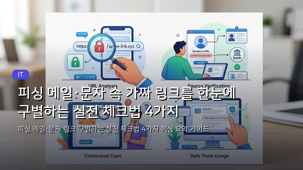 피싱 메일·문자 속 가짜 링크를 한눈에 구별하는 실전 체크법 4가지 - 대표 이미지