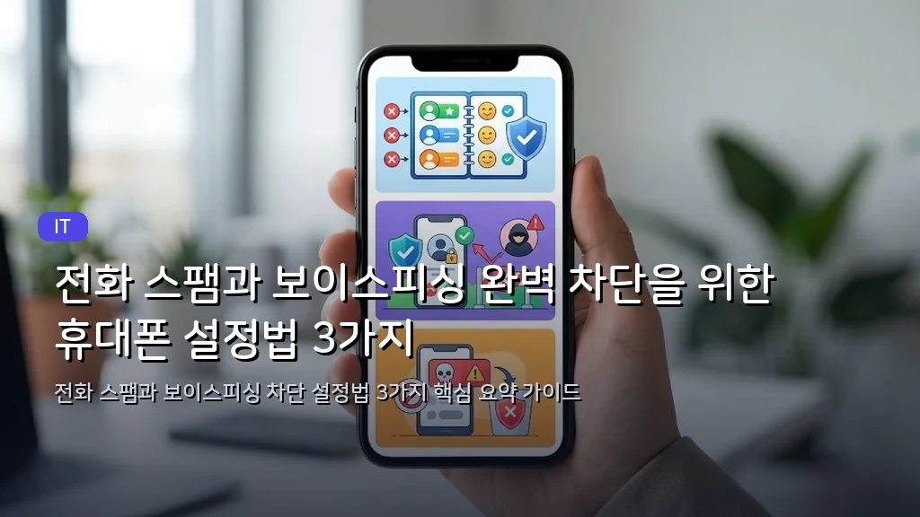 전화 스팸과 보이스피싱 완벽 차단을 위한 휴대폰 설정법 3가지 - 대표 이미지