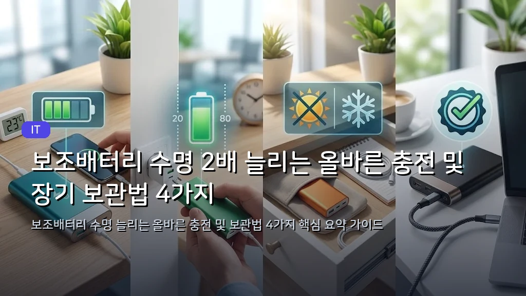 보조배터리 수명 2배 늘리는 올바른 충전 및 장기 보관법 4가지 - 대표 이미지