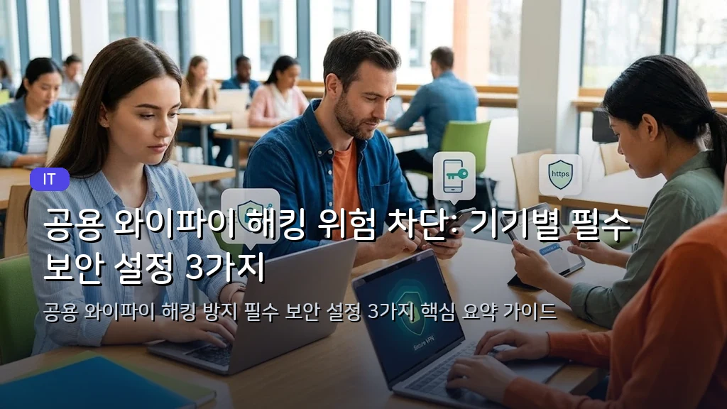 공용 와이파이 해킹 위험 차단: 기기별 필수 보안 설정 3가지 - 대표 이미지