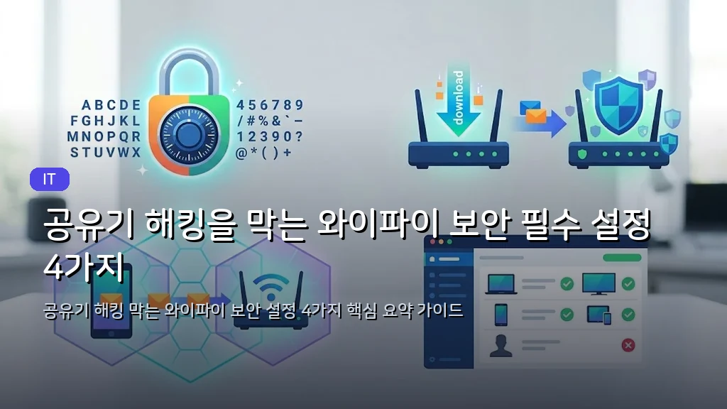 공유기 해킹을 막는 와이파이 보안 필수 설정 4가지 - 대표 이미지