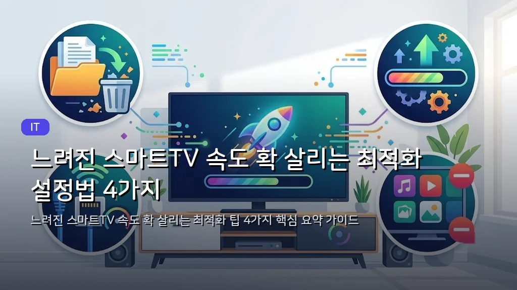 느려진 스마트TV 속도 확 살리는 최적화 설정법 4가지 - 대표 이미지