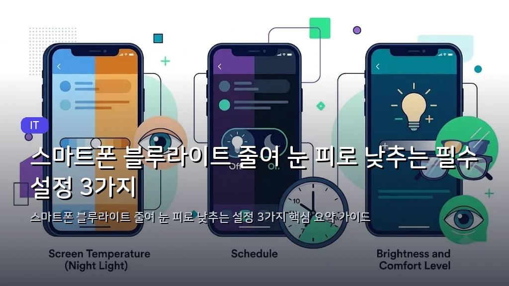 스마트폰 블루라이트 줄여 눈 피로 낮추는 필수 설정 3가지