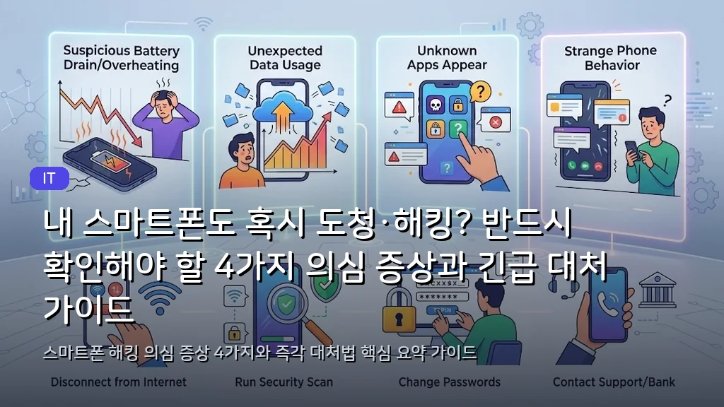 내 스마트폰도 혹시 도청·해킹? 반드시 확인해야 할 4가지 의심 증상과 긴급 대처 가이드 - 대표 이미지