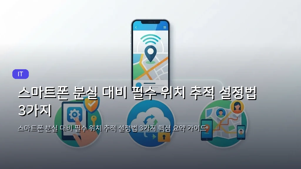 스마트폰 분실 대비 필수 위치 추적 설정법 3가지 - 대표 이미지