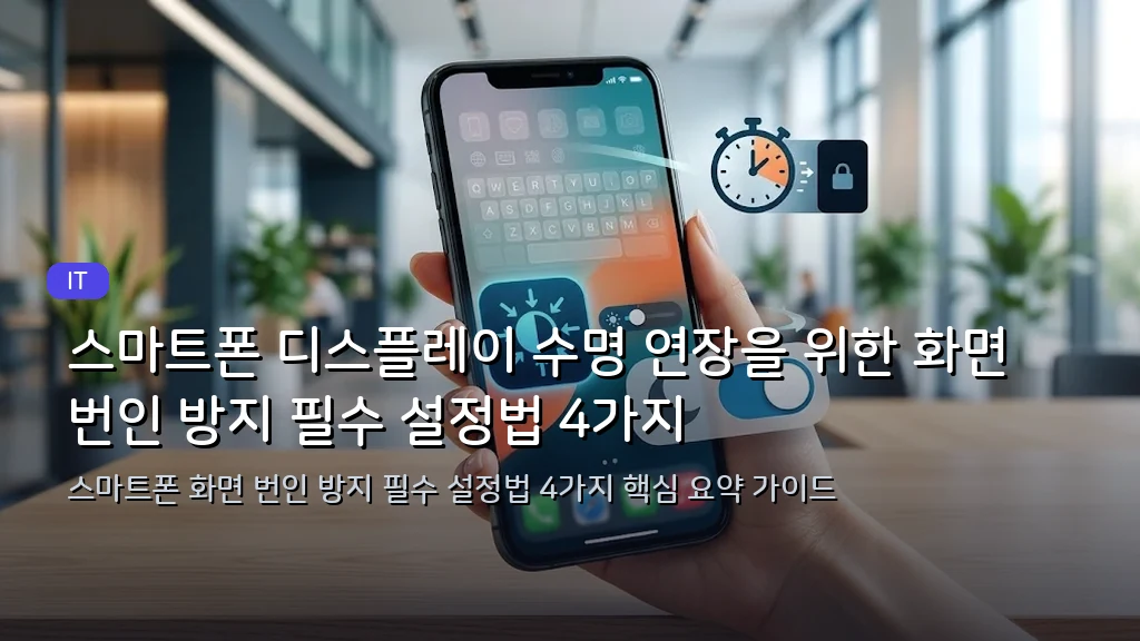 스마트폰 디스플레이 수명 연장을 위한 화면 번인 방지 필수 설정법 4가지 - 대표 이미지