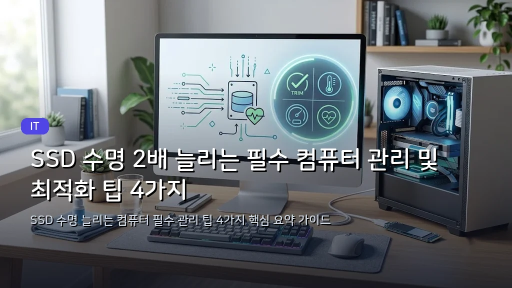 SSD 수명 2배 늘리는 필수 컴퓨터 관리 및 최적화 팁 4가지 - 대표 이미지