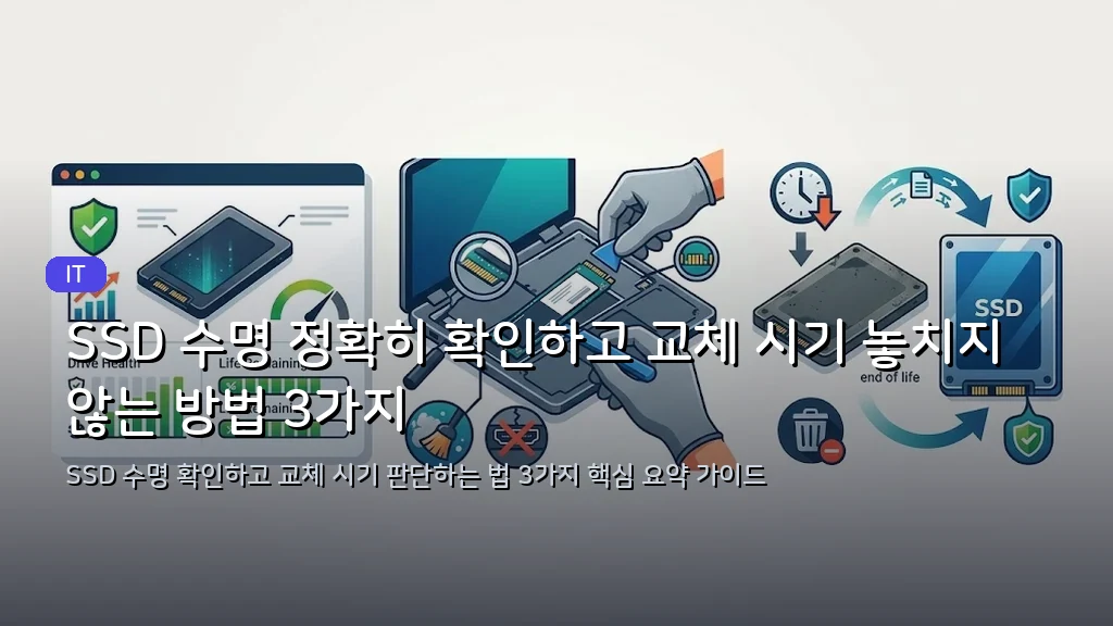 SSD 수명 정확히 확인하고 교체 시기 놓치지 않는 방법 3가지 - 대표 이미지
