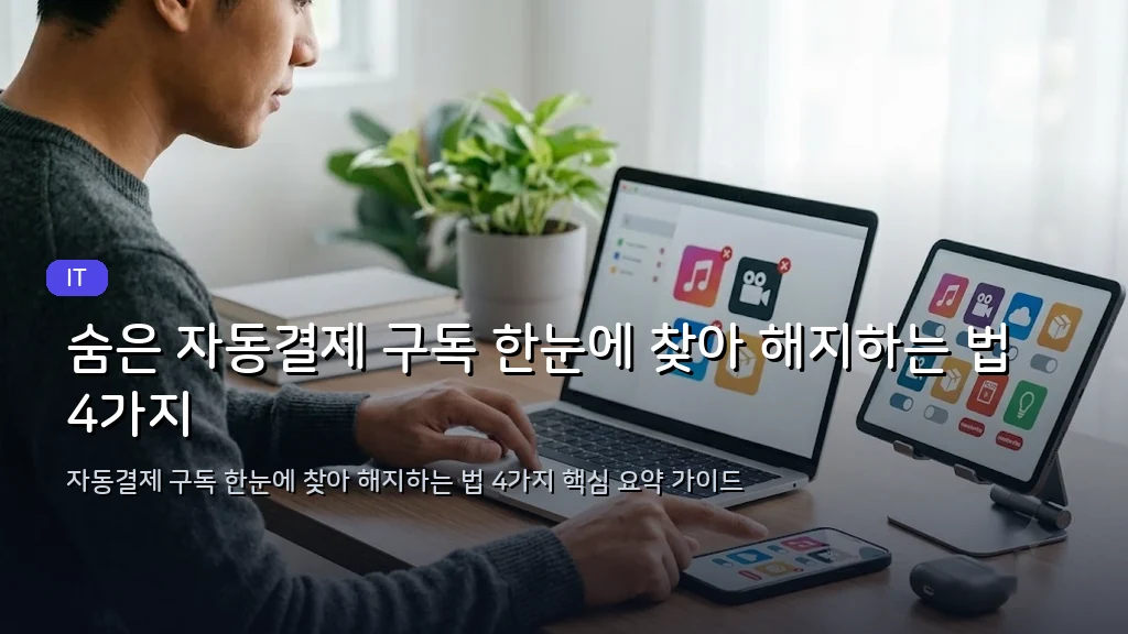 숨은 자동결제 구독 한눈에 찾아 해지하는 법 4가지 - 대표 이미지