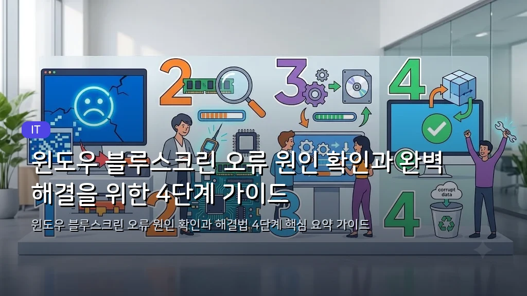윈도우 블루스크린 오류 원인 확인과 완벽 해결을 위한 4단계 가이드 - 대표 이미지