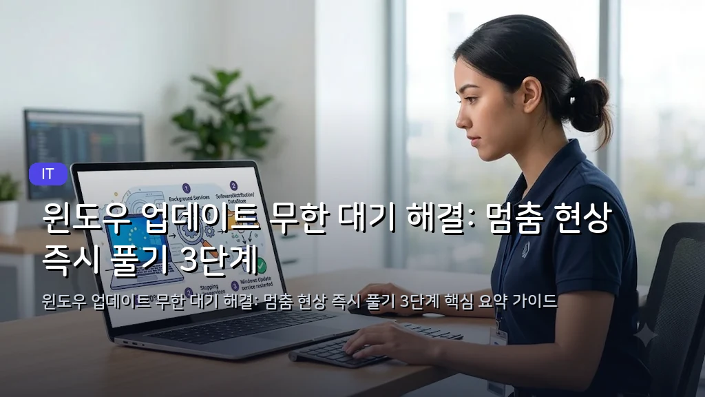 윈도우 업데이트 무한 대기 해결: 멈춤 현상 즉시 풀기 3단계 - 대표 이미지