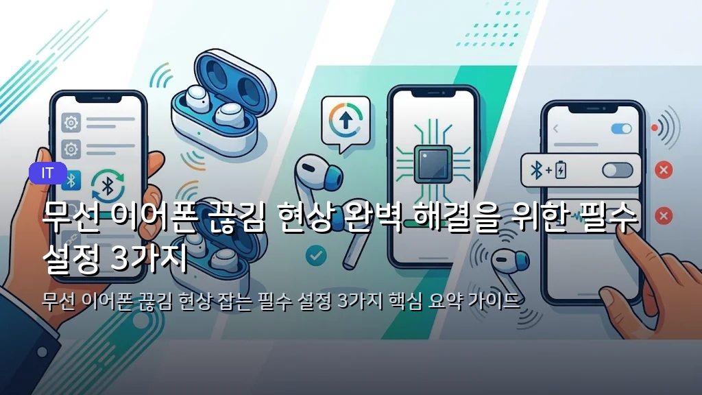 무선 이어폰 끊김 현상 완벽 해결을 위한 필수 설정 3가지 - 대표 이미지